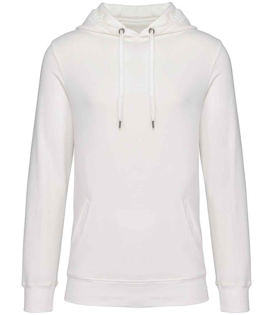 Organic French terry hoodie in Washed Ivory, front view