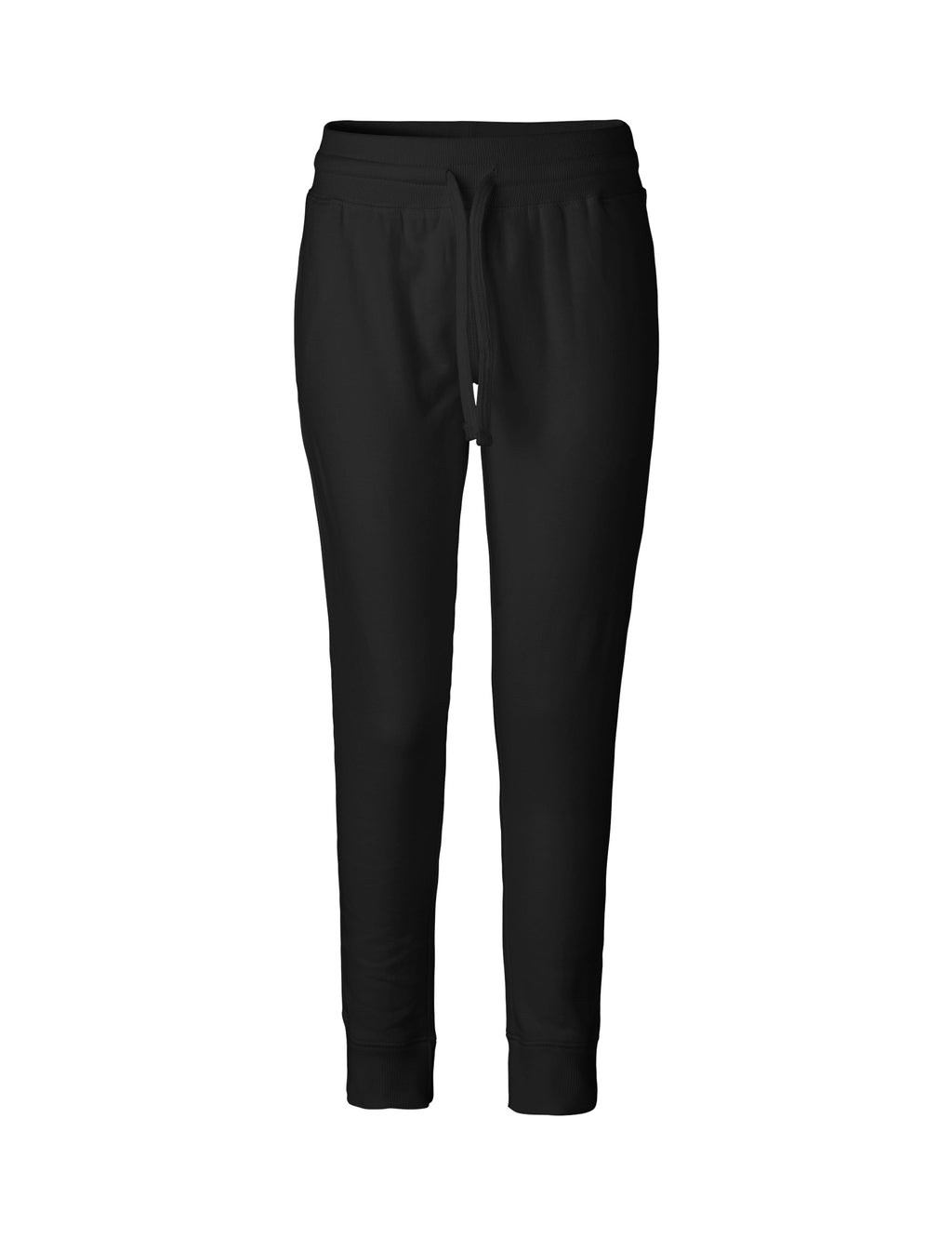 Kids' Fairtrade organic sweatpants in Black, front view