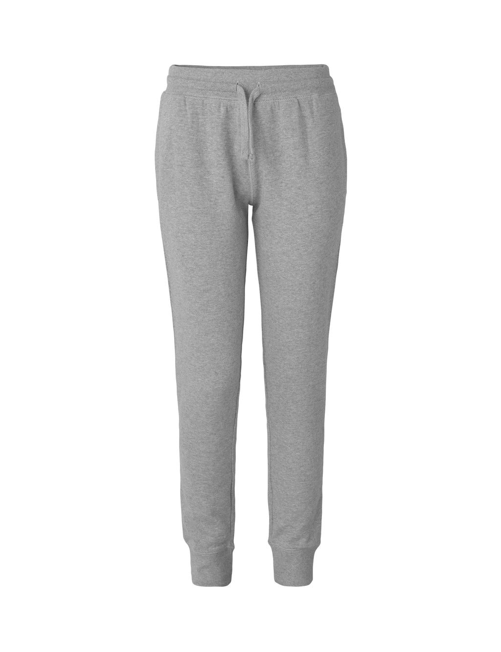 Kids' Fairtrade organic sweatpants in Sport Grey, front view