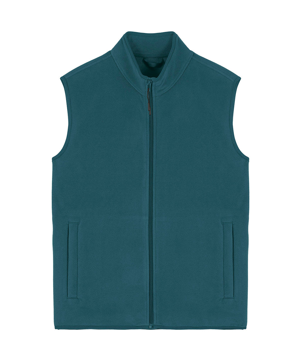 Men's recycled fleece bodywarmer in Stargazer, front view
