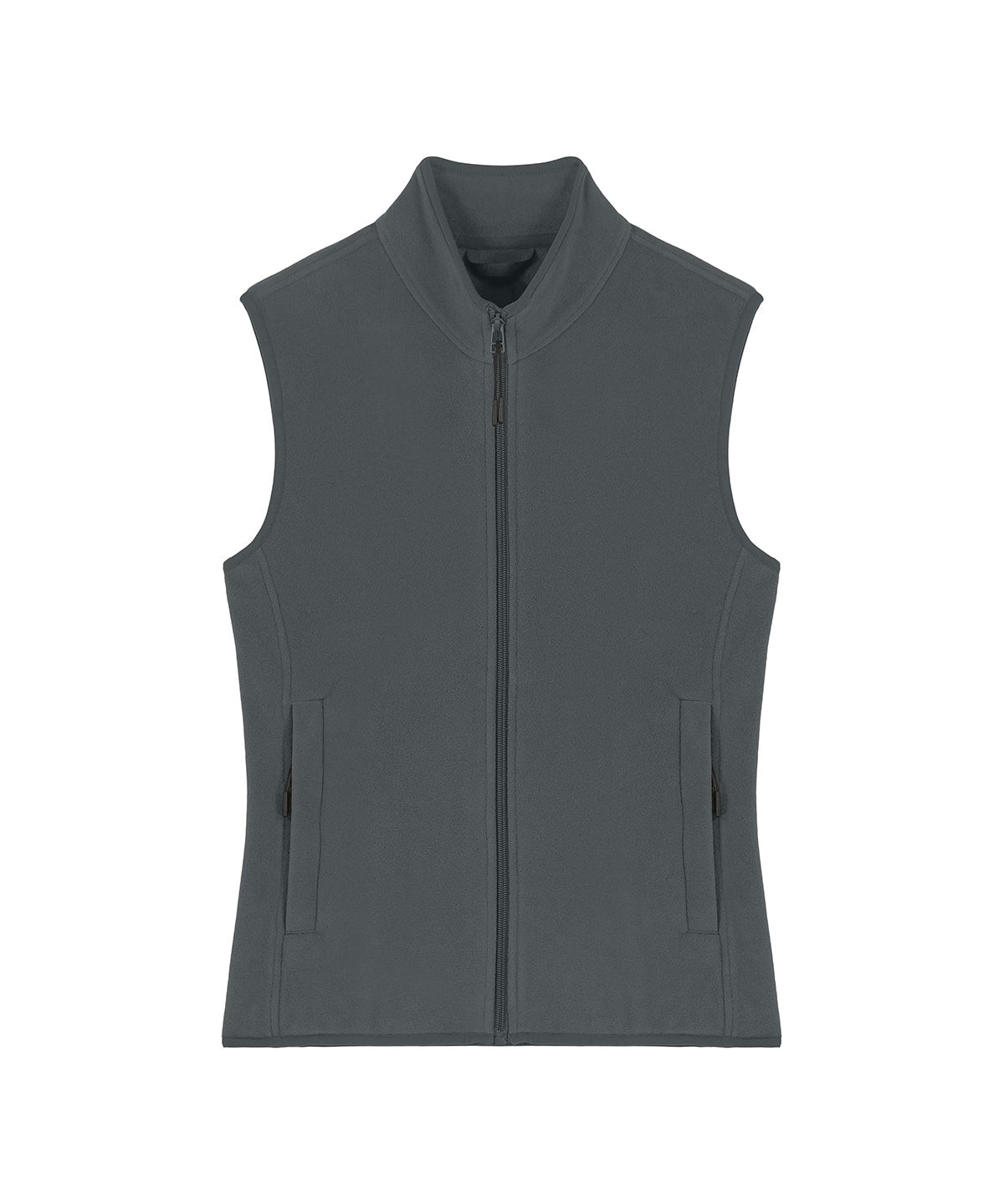 Women's recycled fleece bodywarmer in Anthracite, front view