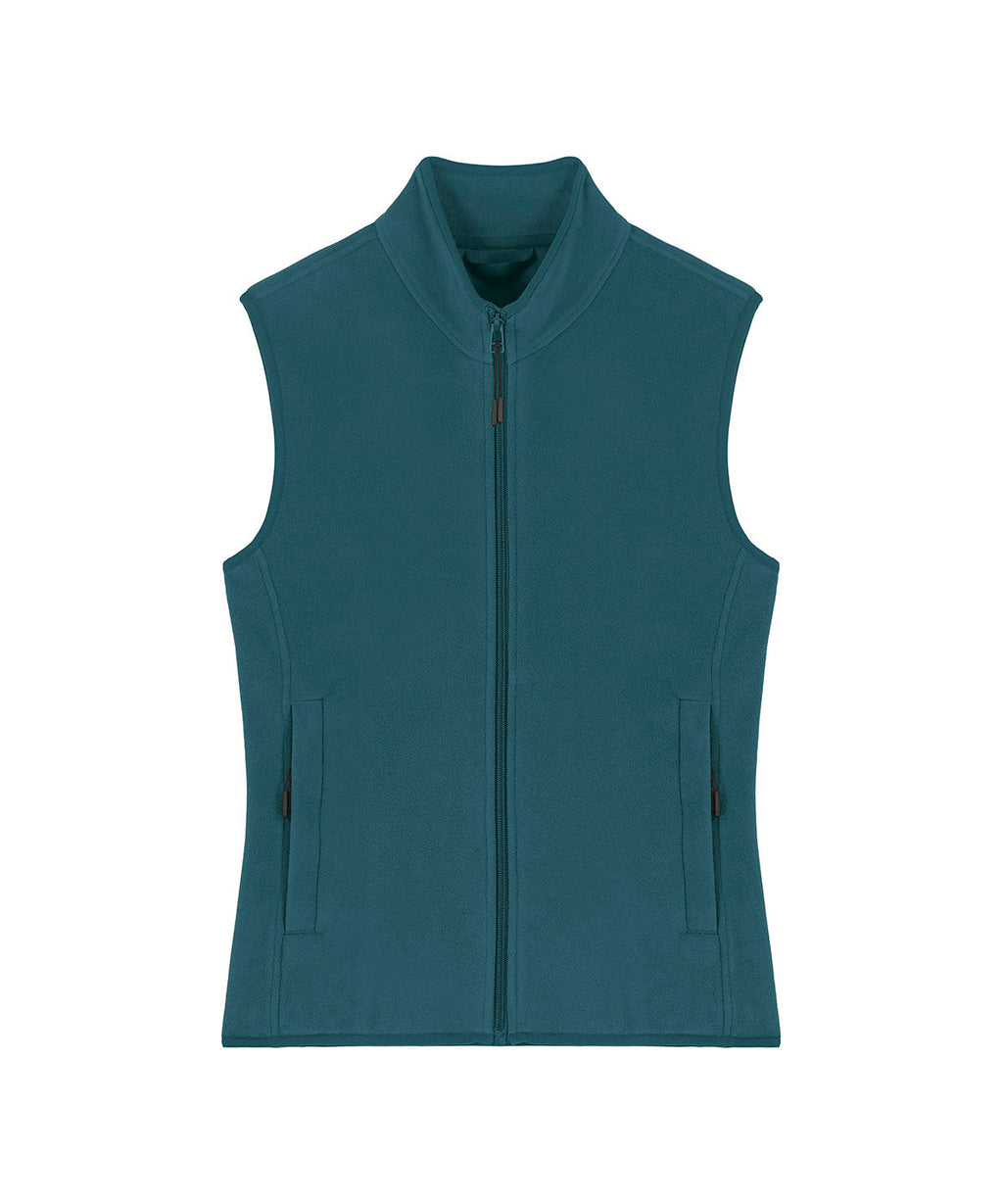 Women's recycled fleece bodywarmer in Stargazer, front view