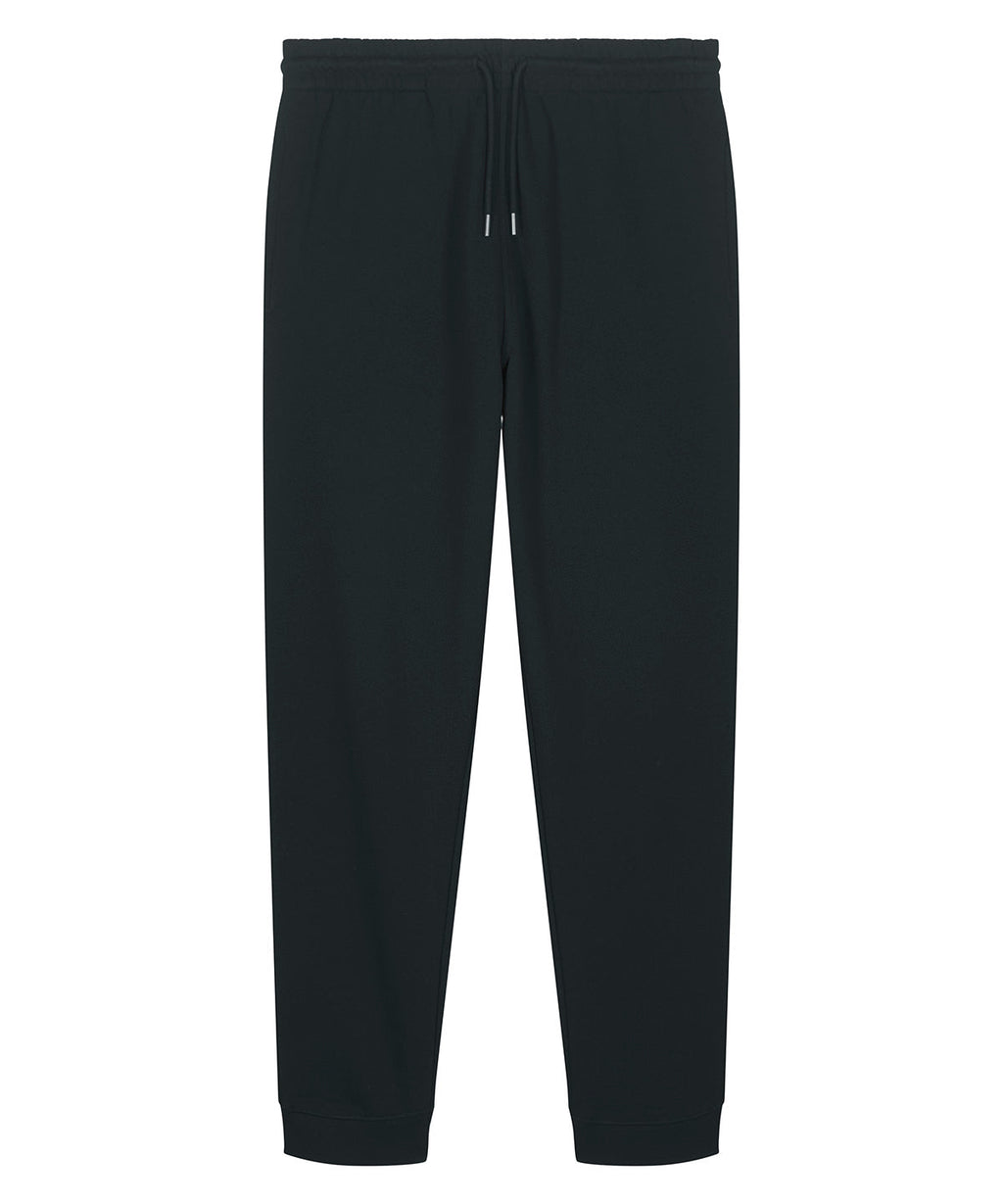Unisex organic cotton sweatpants in Black, front view