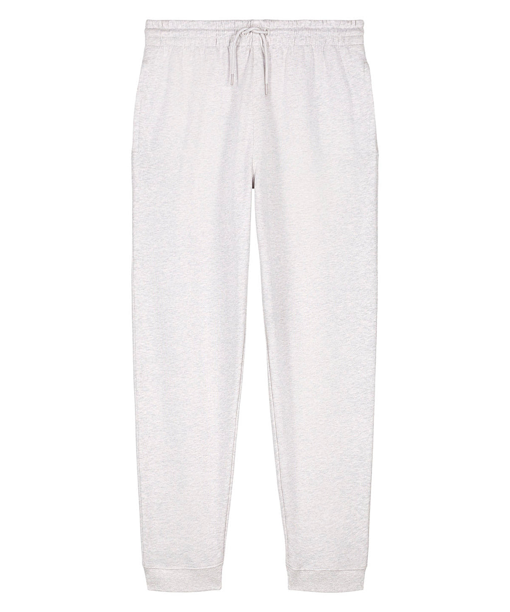 Unisex organic cotton sweatpants in Cool Heather Grey, front view