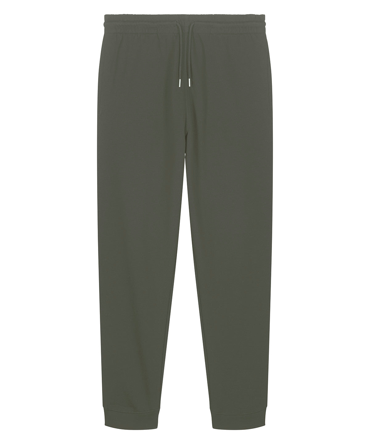 Unisex organic cotton sweatpants in Khaki, front view