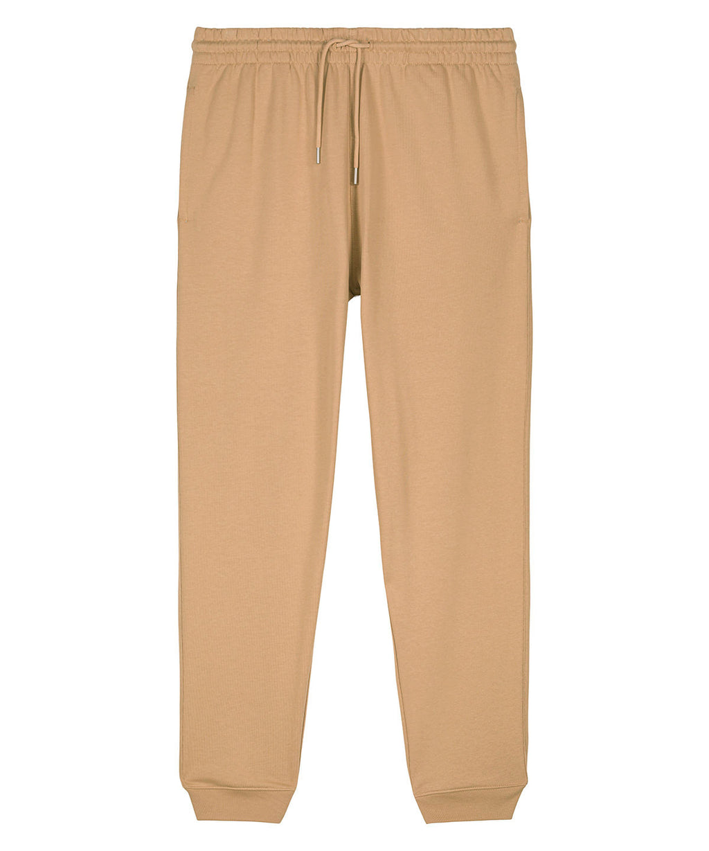 Unisex organic cotton sweatpants in Latte, front view
