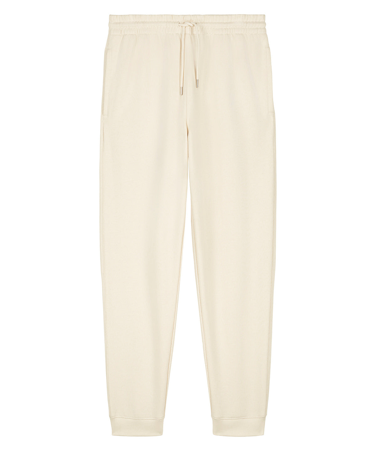 Unisex organic cotton sweatpants in Natural Raw, front view