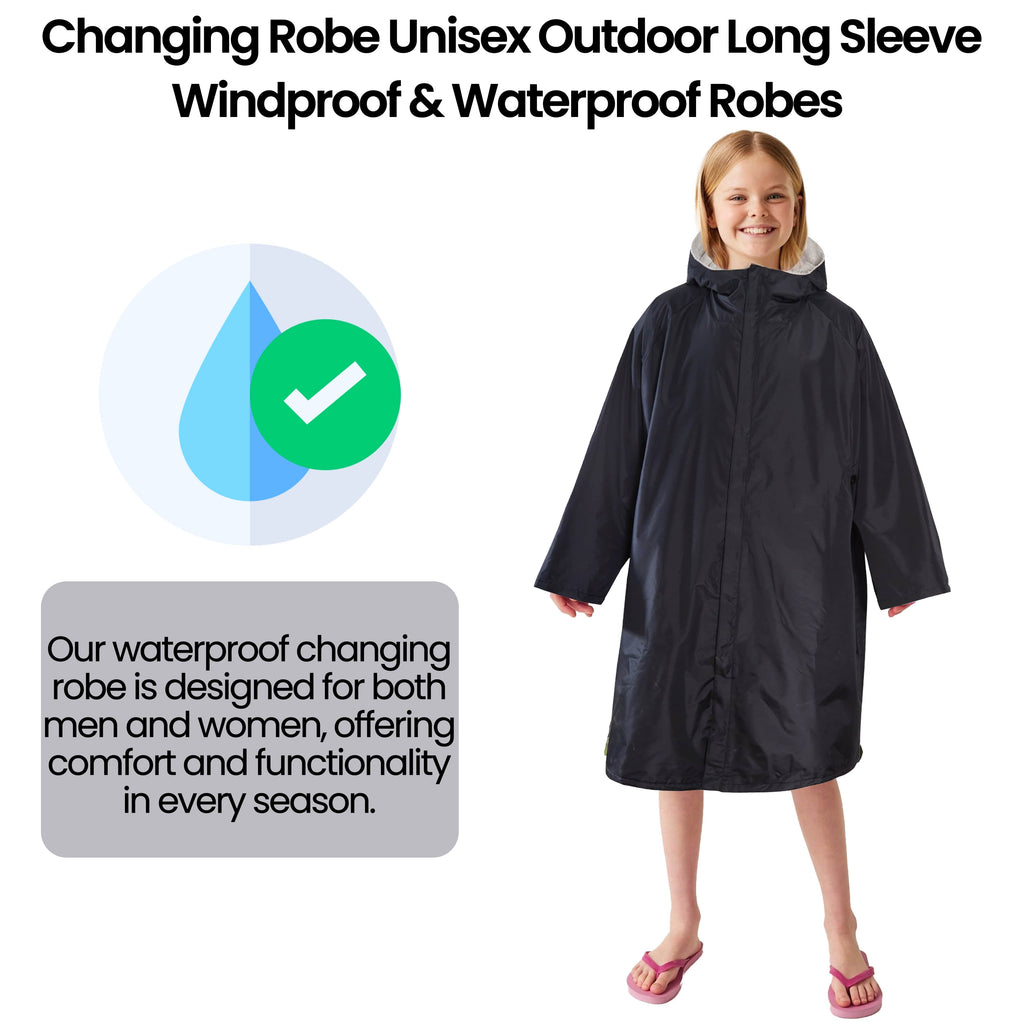 Changing Robe Kids Unisex Hooded Coat Black/Grey