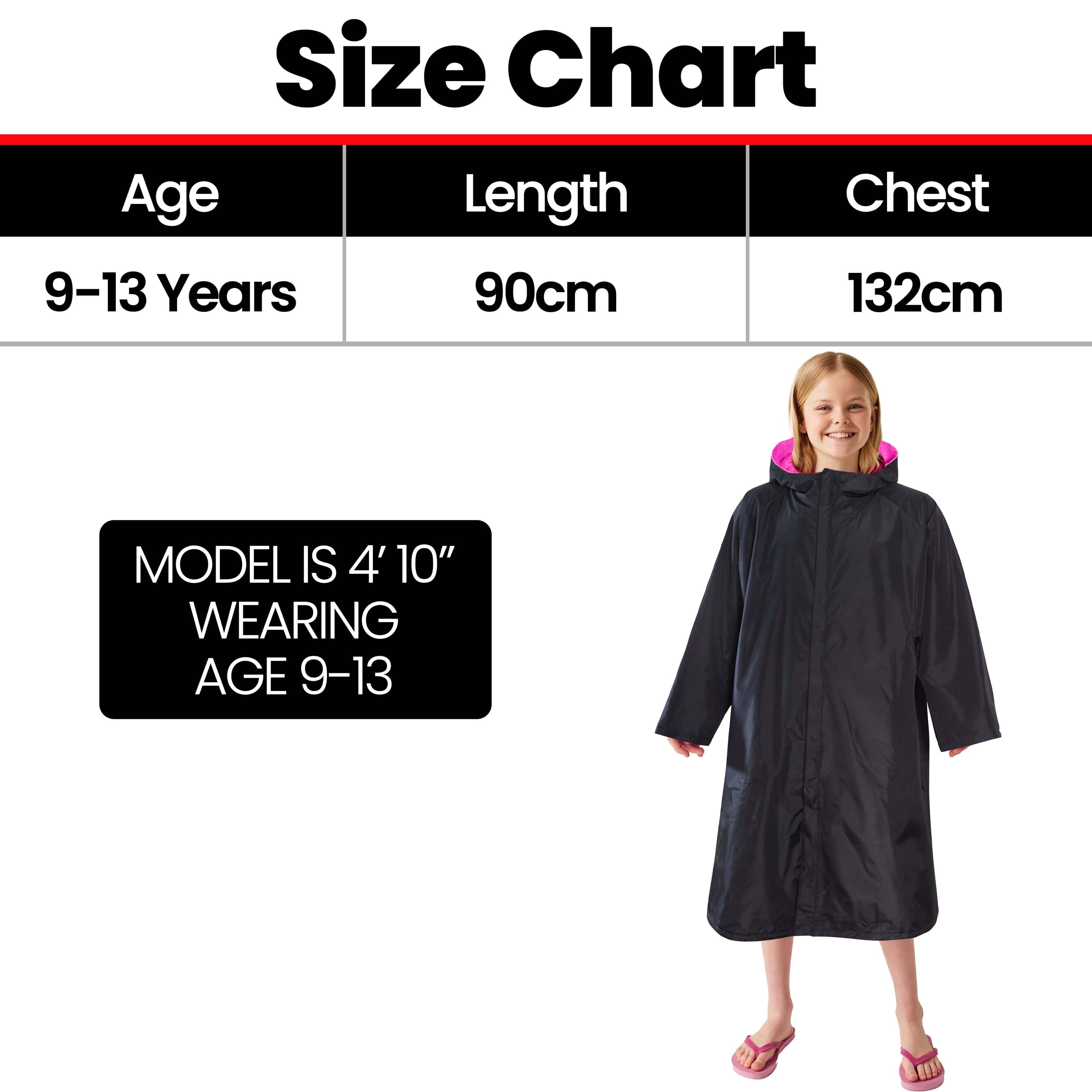 Changing Robe Kids Unisex Hooded Coat Black/Pink