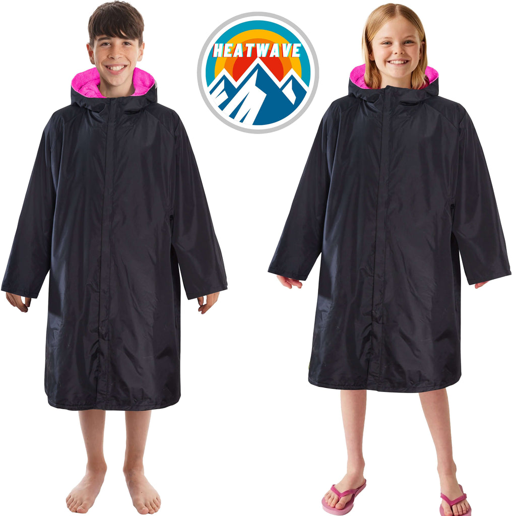Changing Robe Kids Unisex Hooded Coat Black/Pink