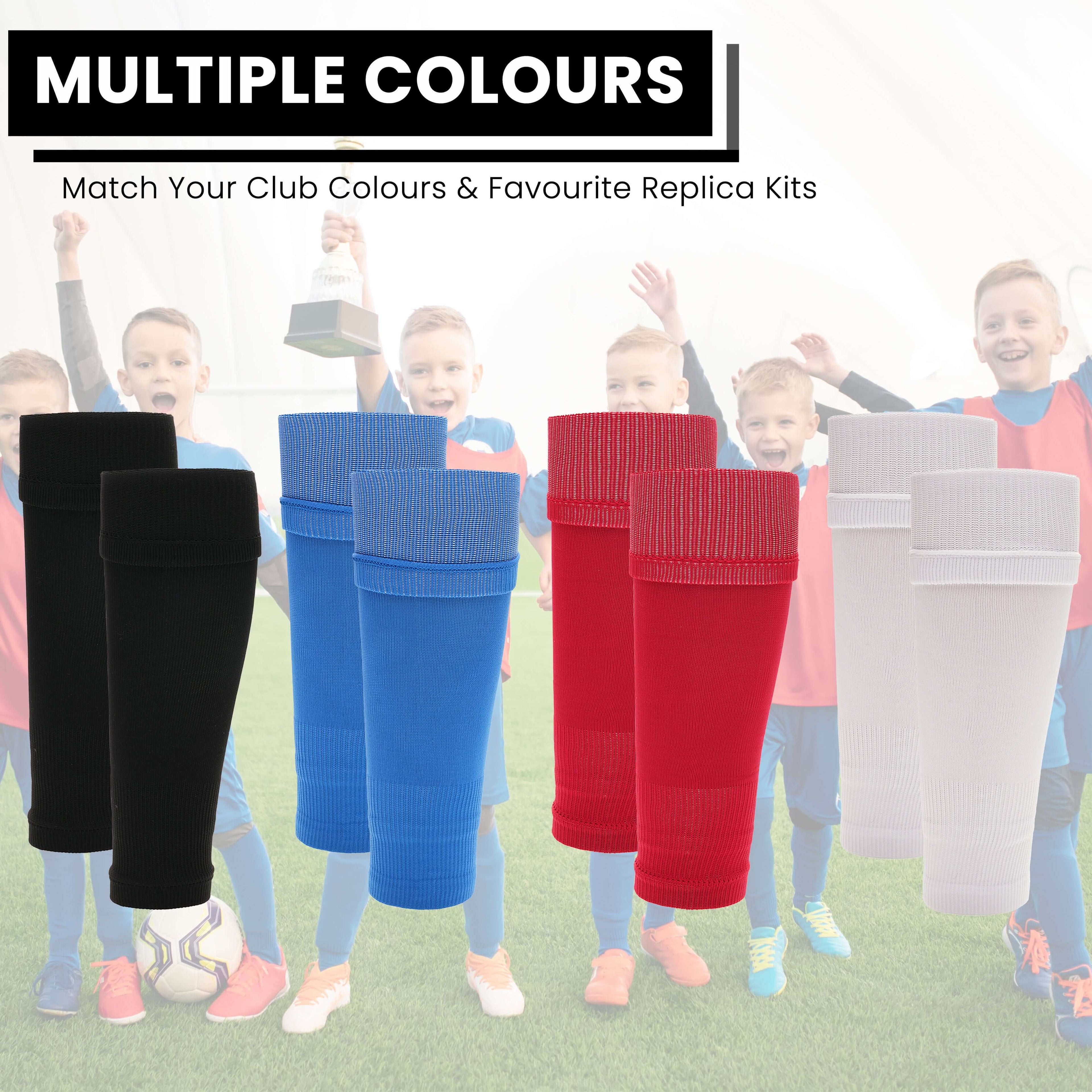 Kids Leg Sleeve Socks Black - Fits over Shin Pads