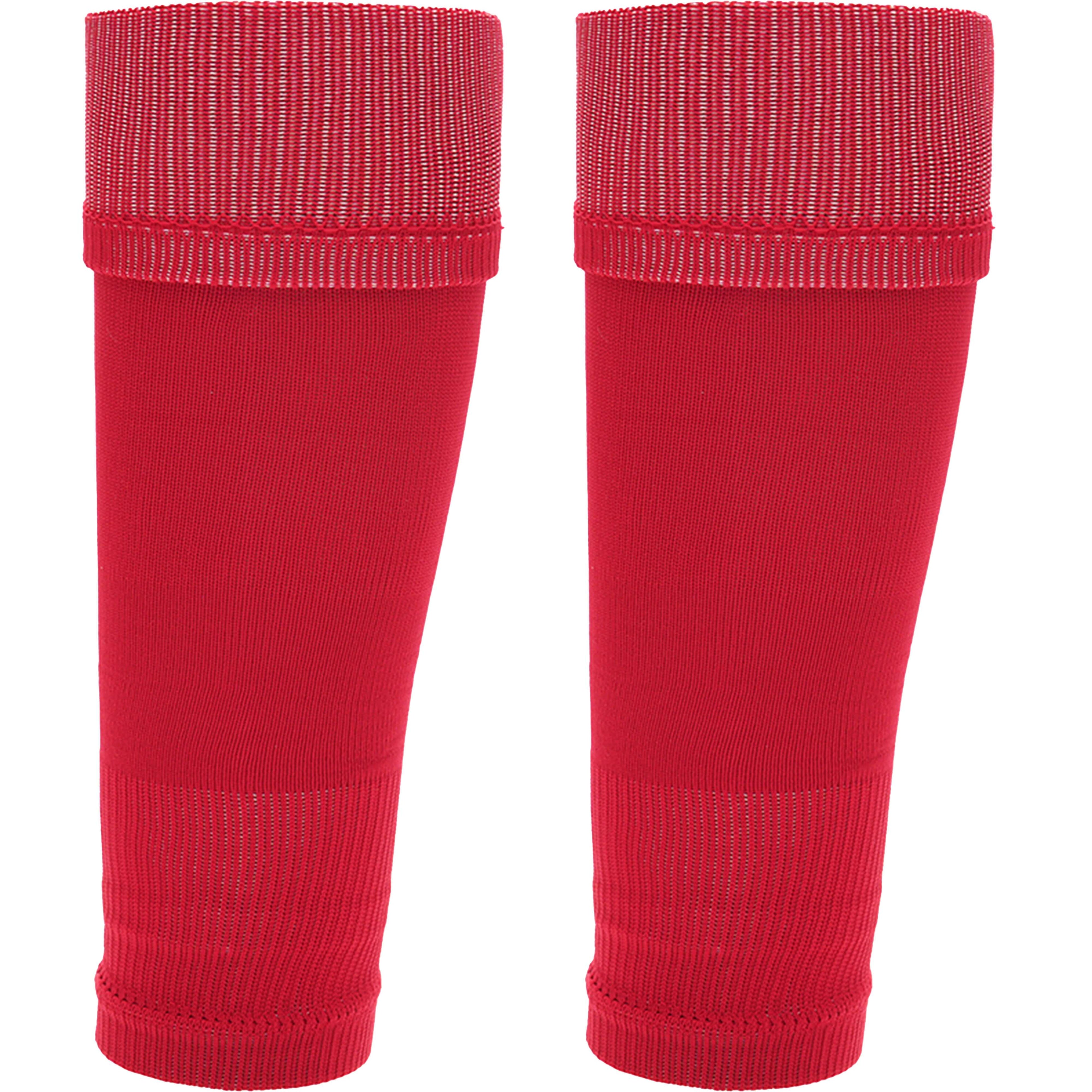 Kids Leg Sleeve Socks Red - Fits over Shin Pads