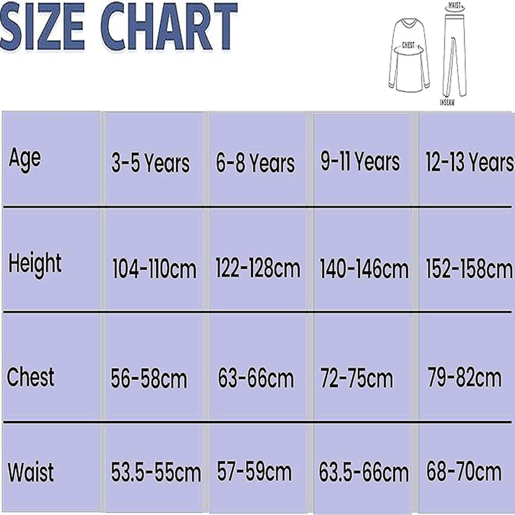 Kids Winter Thermal Underwear Set Boys