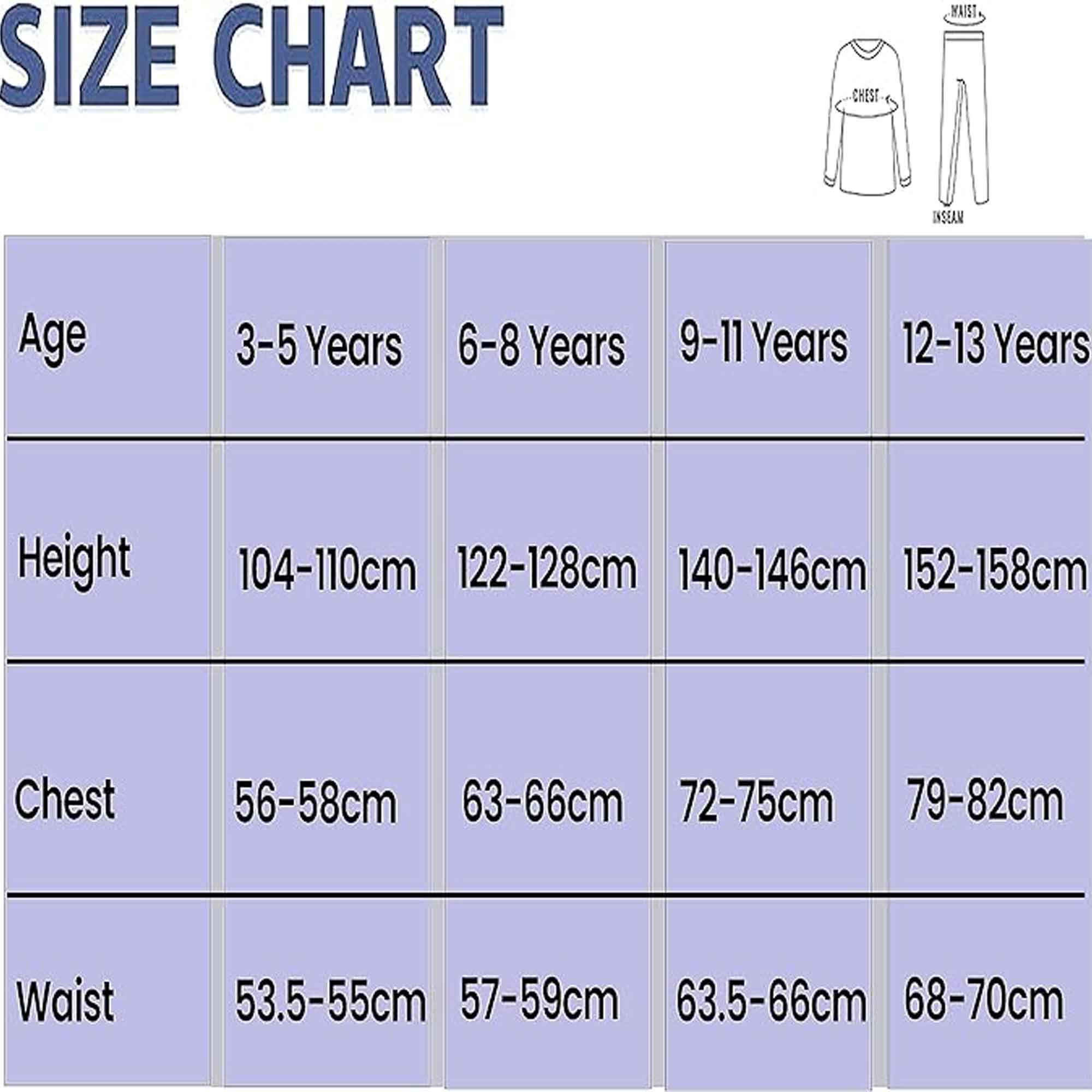 Kids Winter Thermal Underwear Set Boys